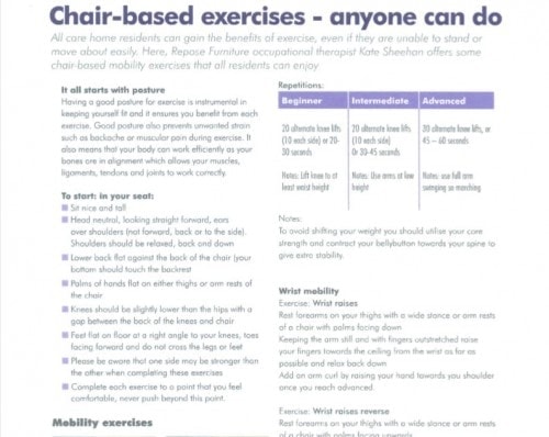 Chair Base Exercises 500