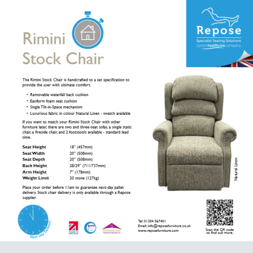 Rimini Stock Chair Leaflet v3 1 pdf image Repose Furniture Rimini Stock Chair